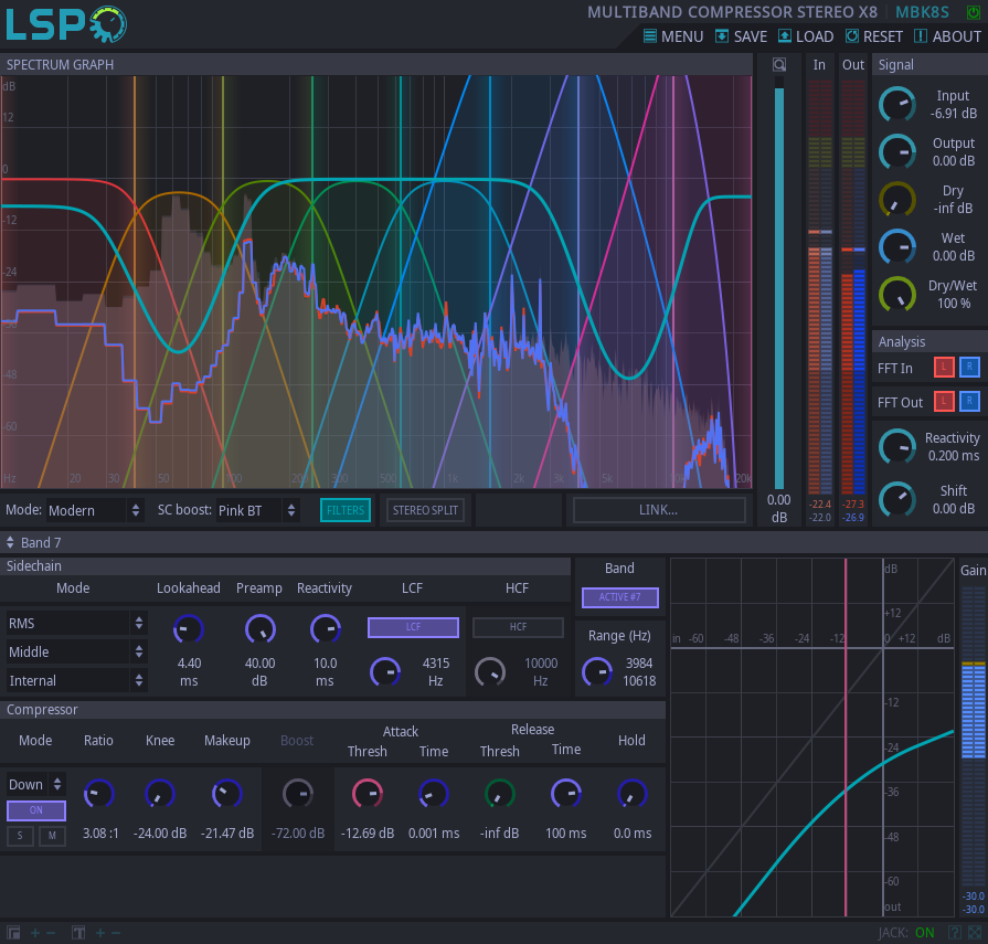 Multi-band Kompressor Stereo x8